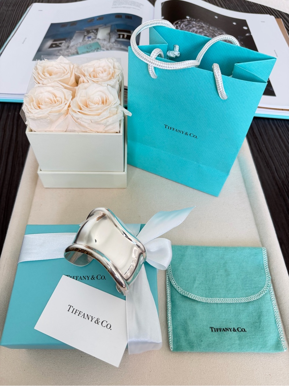 Tiffany & Co. Elsa Peretti Small Bone Cuff Silver 43mm Left Wrist M $2,100